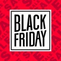 Black friday sale vector illustration. Royalty Free Stock Photo