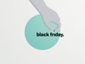 Black Friday sale vector website banner, original modern minimal design art style. Discounts, special offers promotion