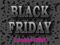 Black Friday sale vintage inscription design template. Black Friday banner with a background of currency symbols dollars cents rub Royalty Free Stock Photo