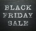 Black Friday Sale written on chalkboard