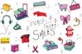 Black Friday Sales Icon Set in Doodle Style Part 2 Royalty Free Stock Photo