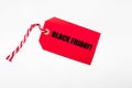 Black Friday sales tag for black friday offers, sales, price red Royalty Free Stock Photo