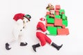Black Friday 2016, Santa and Snowman delivering gift boxes