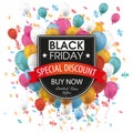 Black Friday Shield Balloons Percents Royalty Free Stock Photo