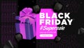 Black Friday Shop Now Supersale 2022 Banner Vector Background
