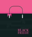 Black Friday Shopping bag sale on pink background. Royalty Free Stock Photo