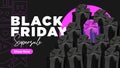 Black Friday Shopping Supersale 2022 Banner Vector Background