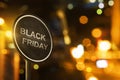 Black Friday sign with blur lighting