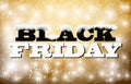 Black friday sign gold and glitter Royalty Free Stock Photo