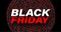 Black friday sign on halftone background Royalty Free Stock Photo