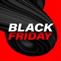 Black friday sign over brush strokes daub