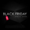 Black Friday, special offer, inscription design template.