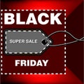 black friday special offer poster shopping prize tags with text holiday promotion concept horizontal banner flat vector Royalty Free Stock Photo