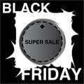 black friday special offer poster shopping prize tags with text holiday promotion concept horizontal banner flat vector Royalty Free Stock Photo