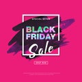 Black Friday special offer sale banner. Vector