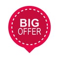 Black friday, sticker label big offer layout icon flat style