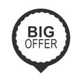 Black friday, sticker label big offer layout icon silhouette style