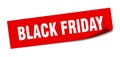 black friday sticker. square isolated label sign. peeler