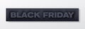 Black Friday Stylish Premium Banner or Header. Modern Typography Concept. Black on Black with Realistic Shadows. Web