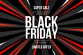 black friday super sale with abstract comic background Royalty Free Stock Photo