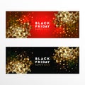 Black Friday Super Sale web banners, vector illustration
