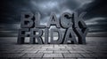 black friday text against stormy sky Royalty Free Stock Photo