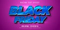 Black friday text, editable text effect