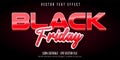 Black friday text, editable text effect