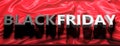 Black Friday text letters against red color background. 3d illustration Royalty Free Stock Photo