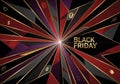 Black Friday text prominently displayed in gold on the right side Royalty Free Stock Photo