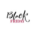 Black friday text for sale banners and labels. Black and pink vector typography.