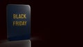 Black Friday text on tablet for holiday shopping  3d rendering Royalty Free Stock Photo