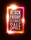 Black friday ultimate sale. Discount background.