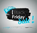 Black Friday ultimate sale vector illustration with typography