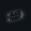 Black Friday vector sale web banner. Spray on the wall style. Discounts, special offers promotion, advertising