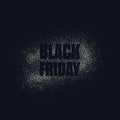 Black Friday vector sale web banner. Spray on the wall style. Discounts, special offers promotion, advertising.