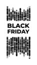 Black friday vertical banner. The inscription with the elements of a stylized black brick wall