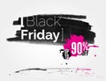 Black Friday watercolor banner with splashes