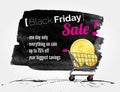 Black Friday watercolor banner with splashes