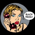 Black Friday woman phone communication