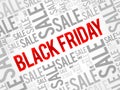 Black Friday word cloud Royalty Free Stock Photo