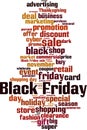 Black friday word cloud Royalty Free Stock Photo