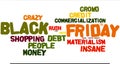 Black Friday Word Cloud, Color Royalty Free Stock Photo