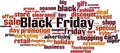 Black friday word cloud Royalty Free Stock Photo