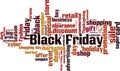 Black friday word cloud Royalty Free Stock Photo