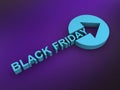 black friday word on purple