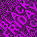 Black Friday Wordcloud. Text cloud. Typography concept. Vector illustration. Royalty Free Stock Photo