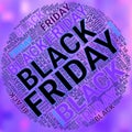 Black Friday Wordcloud. Text cloud. Typography concept. Vector illustration. Royalty Free Stock Photo