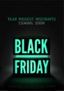 Black friday, year biggest sale vector poster template