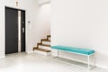 White entrance interior with bench Royalty Free Stock Photo